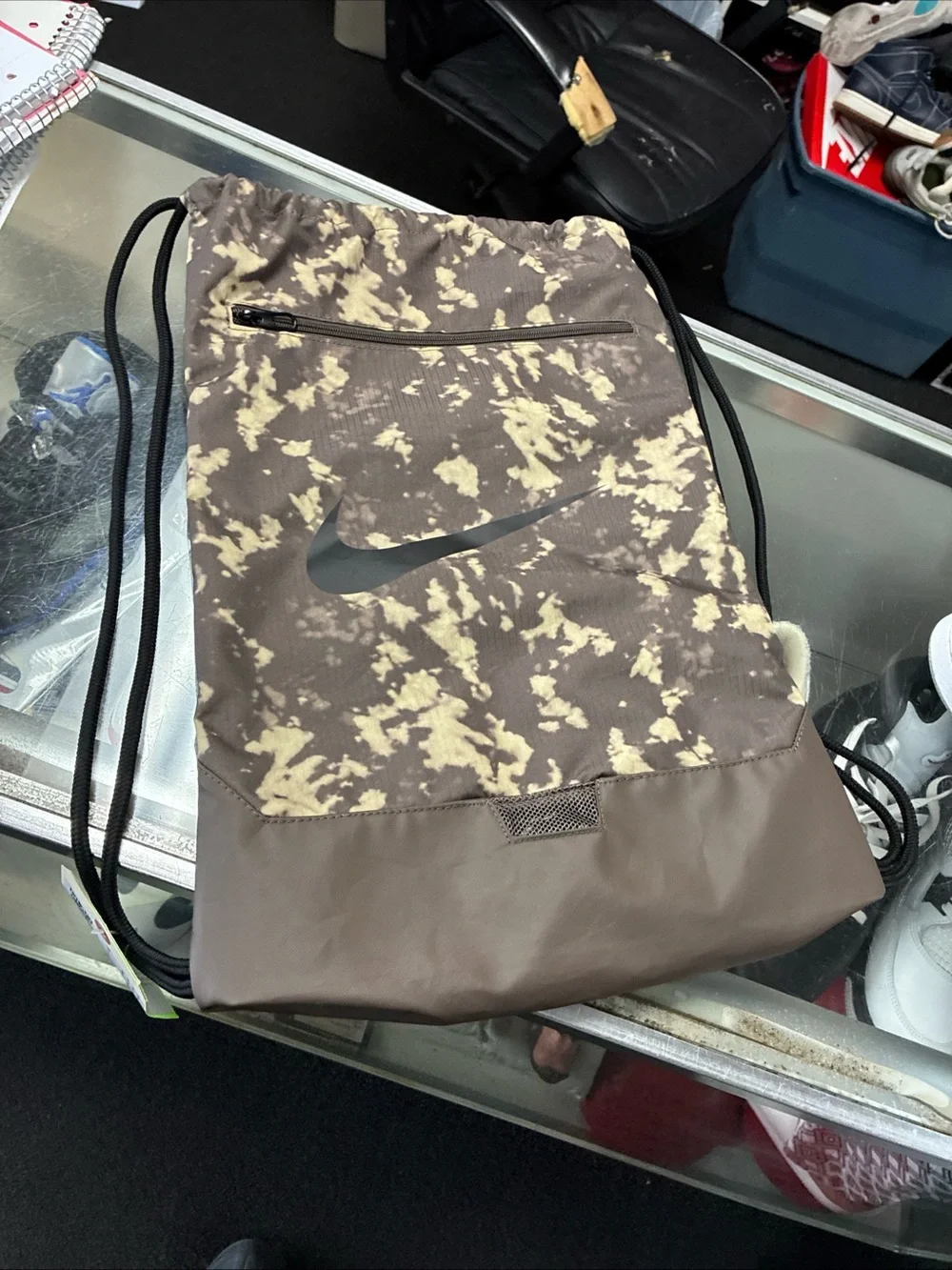 Nike Sportswear NSW Gym Sack Bag Anthracite Camo 2025 Sample NWT Rare